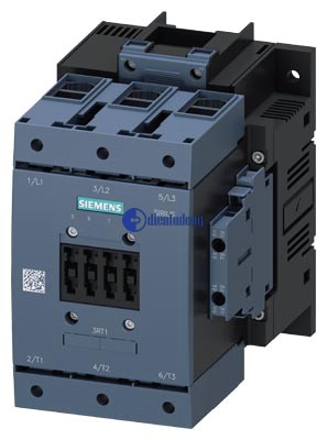3RT1054-1AB36 power contactor, AC-3e/AC-3 115 A, 55 kW / 400 V, AC (50-60 Hz) / DC Uc: 23-26 V 3-pole, auxiliary contacts 2 NO + 2 NC drive: conventional main circuit: box terminal control and auxiliary circuit: screw terminal}
